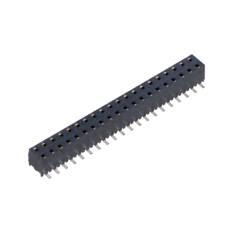 Conector: şiruri pini; mamă; PIN: 40; 2mm; aurit; SMT; soclu