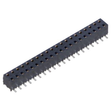 Conector: şiruri pini; mamă; PIN: 40; 2mm; aurit; SMT; soclu