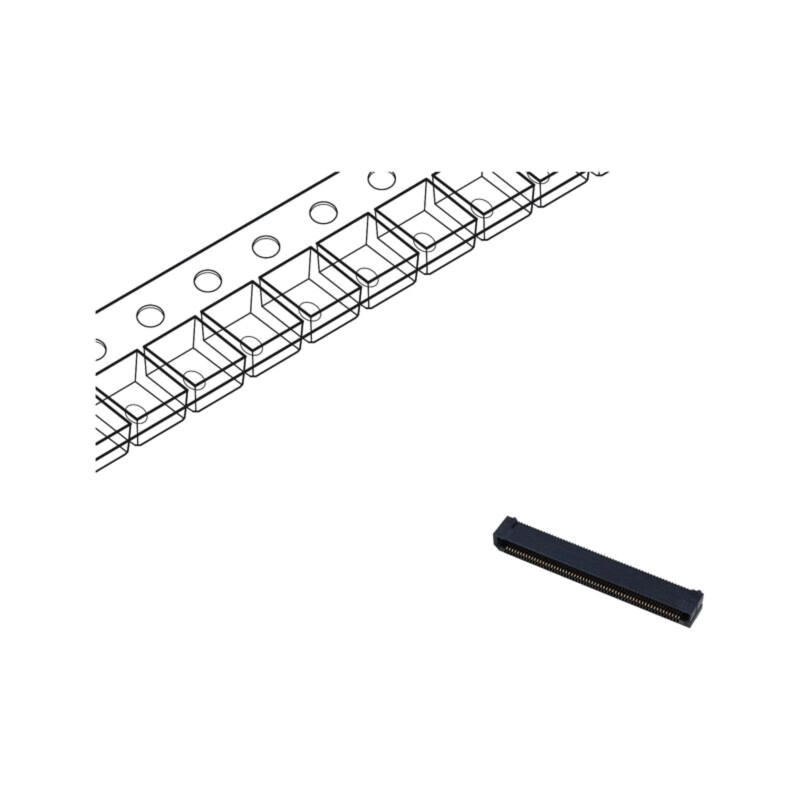 Conector: PCB-PCB; mamă; PIN: 120; 0,8mm; ERF8; aurit; SMT; soclu Conector: PCB-PCB; mamă; PIN: 120; 0,8mm; ERF8; aurit; SMT; soclu
