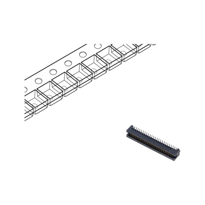 Conector: PCB-PCB; tată; PIN: 50; 1,27mm; TFM; argintat selectiv Conector: PCB-PCB; tată; PIN: 50; 1,27mm; TFM; argintat selectiv