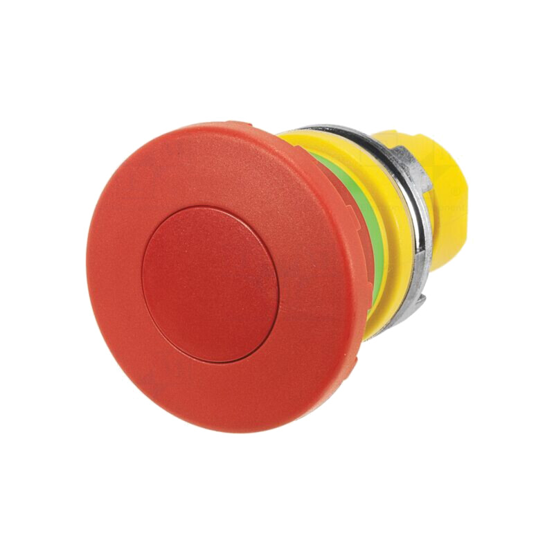 Comutator: acţionat prin apăsare; 22mm; Poz.i stab: 1; roşie; fără