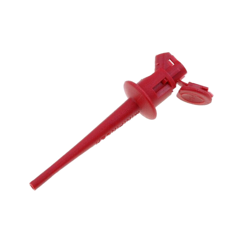 Clips de măsurare; cu pensetă; 5A; 300VDC; roşie; Placare: aurit