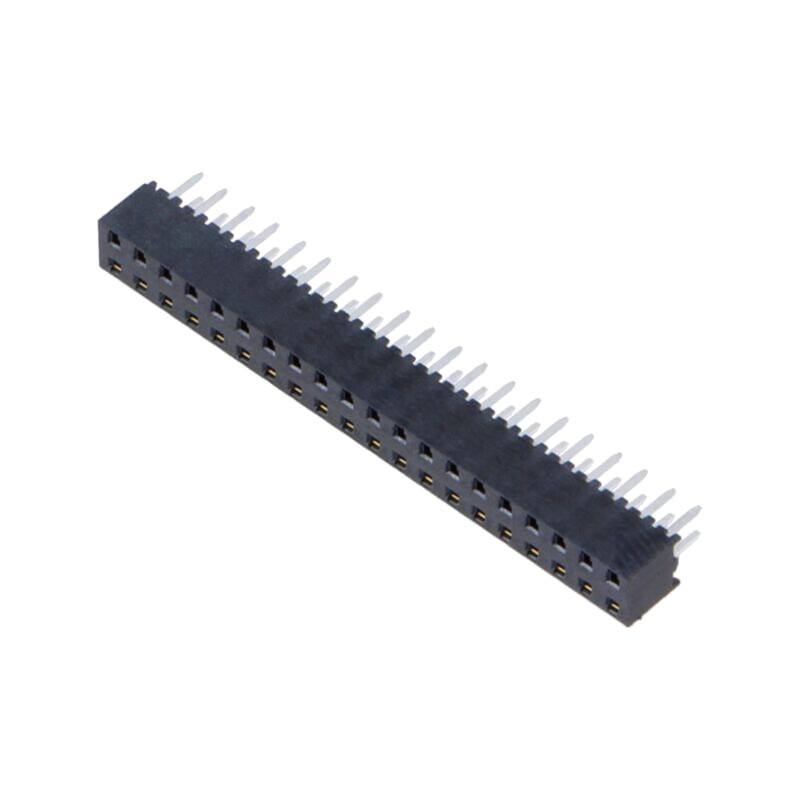 Conector: şiruri pini; mamă; PIN: 40; 2mm; aurit; THT; soclu; drept