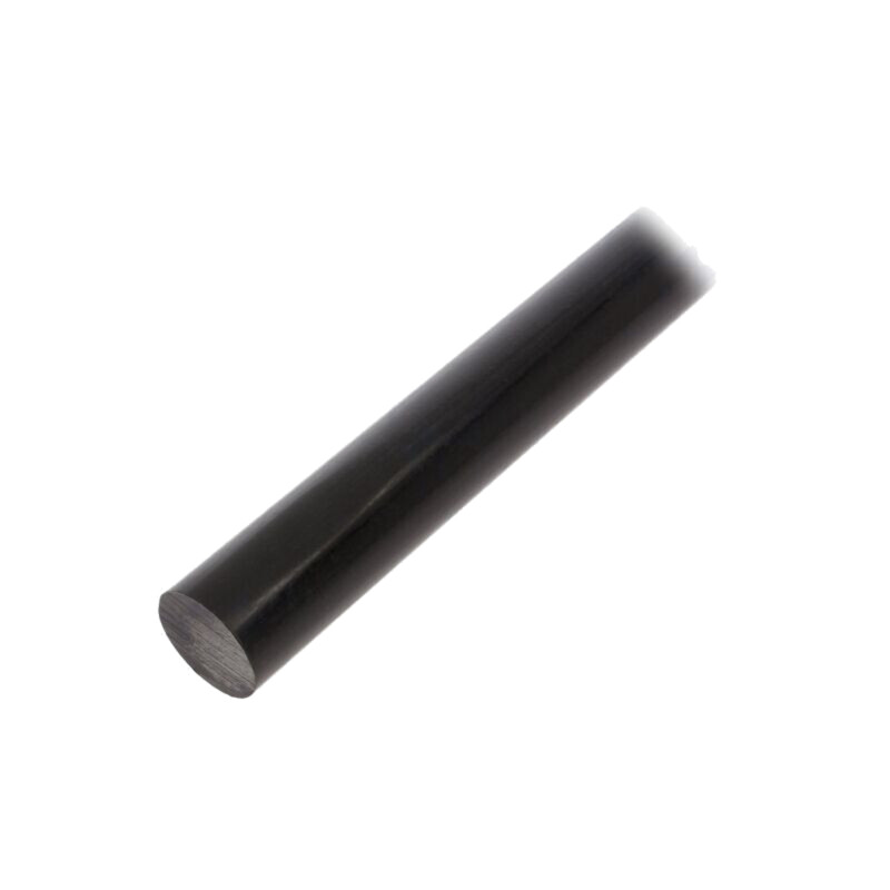 Tijă; Ø: 30mm; L: 500mm; neagră; extrudate; manşon Tijă; Ø: 30mm; L: 500mm; neagră; extrudate; manşon