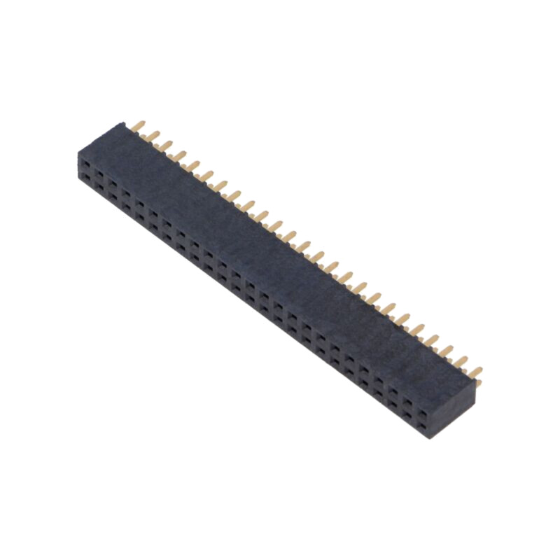 Conector: şiruri pini; mamă; PIN: 50; 2,54mm; aurit; THT; soclu Conector: şiruri pini; mamă; PIN: 50; 2,54mm; aurit; THT; soclu