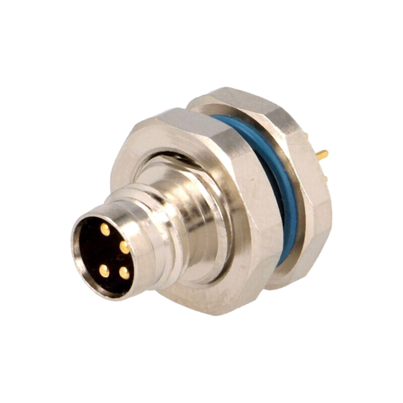 Conector: M8; tată; PIN: 4; pt.montare pe panou,sucit; soclu Conector: M8; tată; PIN: 4; pt.montare pe panou,sucit; soclu