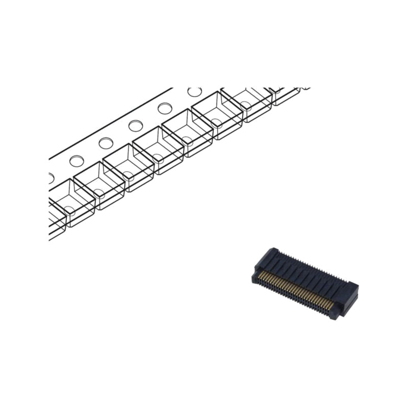Conector: PCB-PCB; tată; PIN: 60; 0,8mm; ERM8; aurit; SMT; soclu; 1,4A