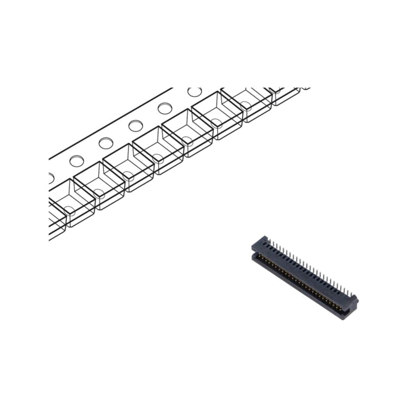 Conector: PCB-PCB; tată; PIN: 50; 1,27mm; TFC; gold flash; SMT; soclu