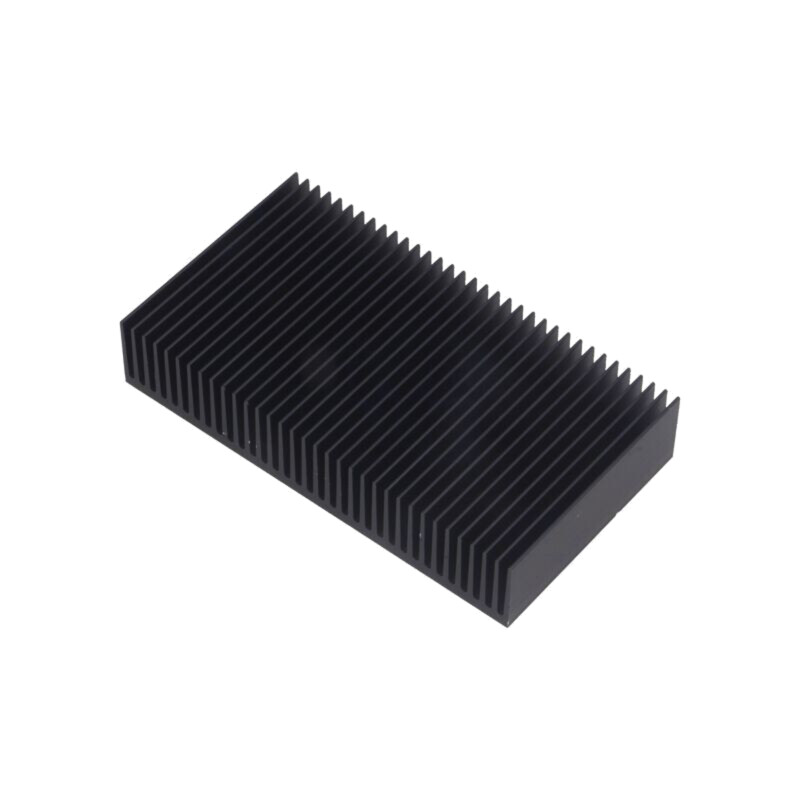 Radiator: extrudat; cu aripioare; neagră; L: 50mm; W: 90mm; H: 17mm