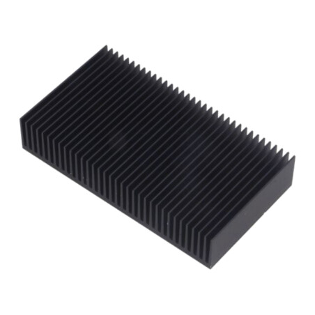 Radiator: extrudat; cu aripioare; neagră; L: 50mm; W: 90mm; H: 17mm