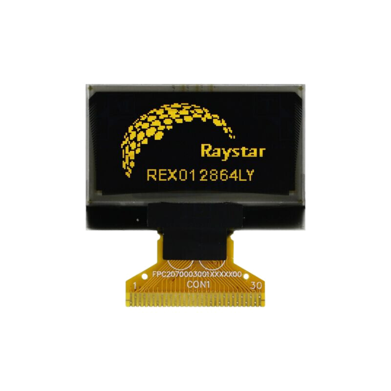Afişaj: OLED; grafic; 1,28"; 128x64; Dim: 34,5x23x1,65mm; galbenă Afişaj: OLED; grafic; 1,28"; 128x64; Dim: 34,5x23x1,65mm; galbenă