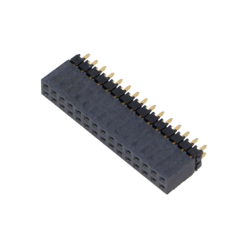 Conector: şiruri pini; tată; PIN: 30; 2,54mm; aurit; THT; soclu Conector: şiruri pini; tată; PIN: 30; 2,54mm; aurit; THT; soclu