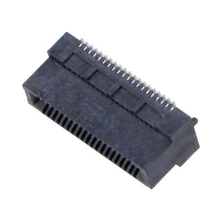 Conector: de margine; PIN: 40; 0,8mm; aurit; SMT; pentru PCB