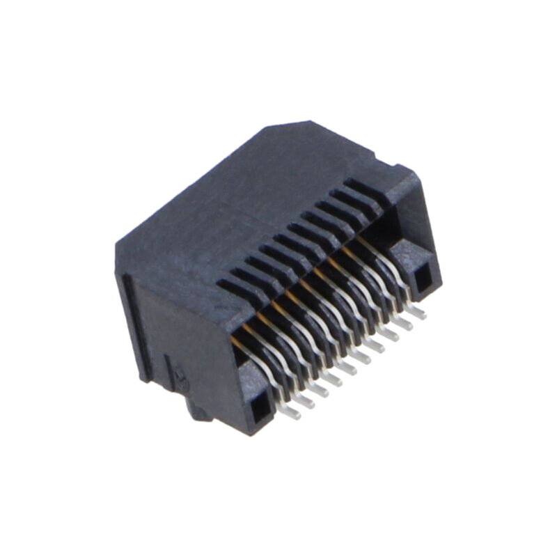 Conector: de margine; PIN: 20; 0,8mm; aurit; SMT; pentru PCB Conector: de margine; PIN: 20; 0,8mm; aurit; SMT; pentru PCB