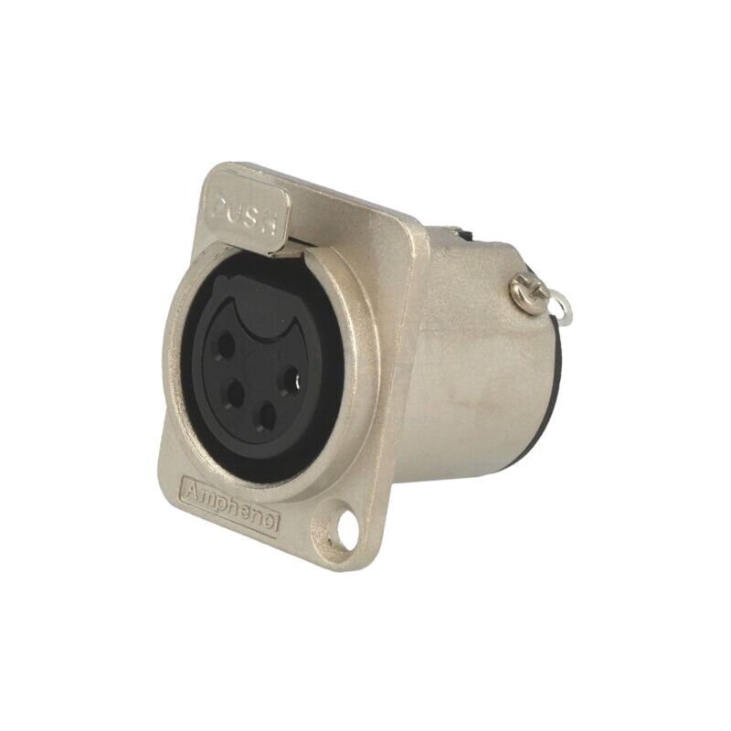 Conector: XLR; soclu; mamă; PIN: 4; lipire; Contacte: bronz-fosfor