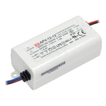 Alimentator: pulsatoriu; LED; 12W; 12VDC; 1A; 90÷264VAC; 127÷370VDC