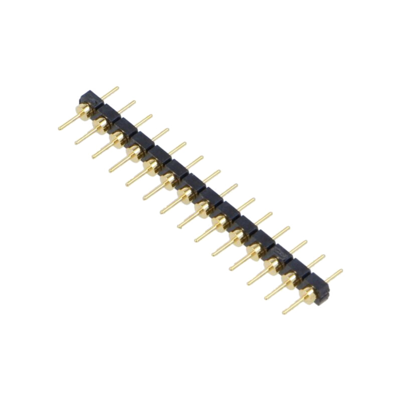 Conector: şiruri pini; tată; PIN: 14; 2,54mm; aurit; THT; şir pini Conector: şiruri pini; tată; PIN: 14; 2,54mm; aurit; THT; şir pini