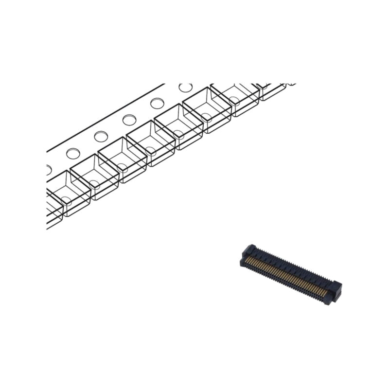 Conector: PCB-PCB; tată; PIN: 80; 0,8mm; ERM8; aurit; SMT; soclu; 1,4A