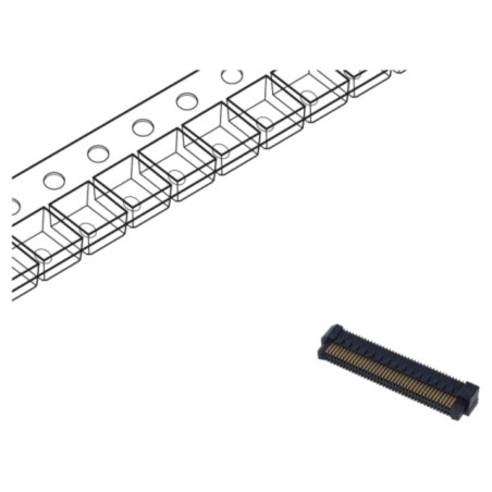 Conector: PCB-PCB; tată; PIN: 80; 0,8mm; ERM8; aurit; SMT; soclu; 1,4A