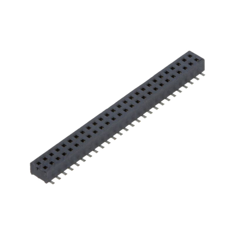 Conector: şiruri pini; mamă; PIN: 52; 1,27mm; aurit; SMT; soclu Conector: şiruri pini; mamă; PIN: 52; 1,27mm; aurit; SMT; soclu