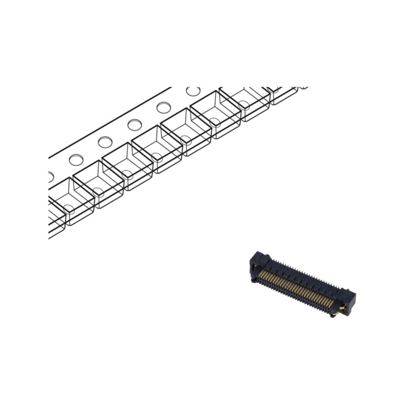 Conector: PCB-PCB; tată; PIN: 60; 0,8mm; ERM8; aurit; SMT; soclu; 1,4A