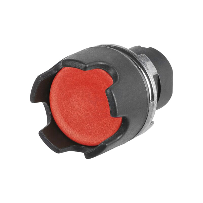 Comutator: acţionat prin apăsare; 22mm; Poz.i stab: 1; roşie; fără