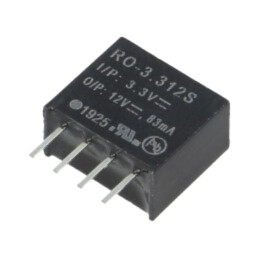 Convertor: DC/DC; 1W; Uintr: 2,97÷3,63VDC; Uieş: 12VDC; Iieş: 83mA