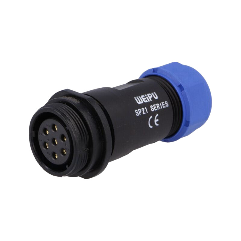 Mufă; SP21; mamă; PIN: 7; IP68; 7÷12mm; 15A; lipire; pe cablu; 500V