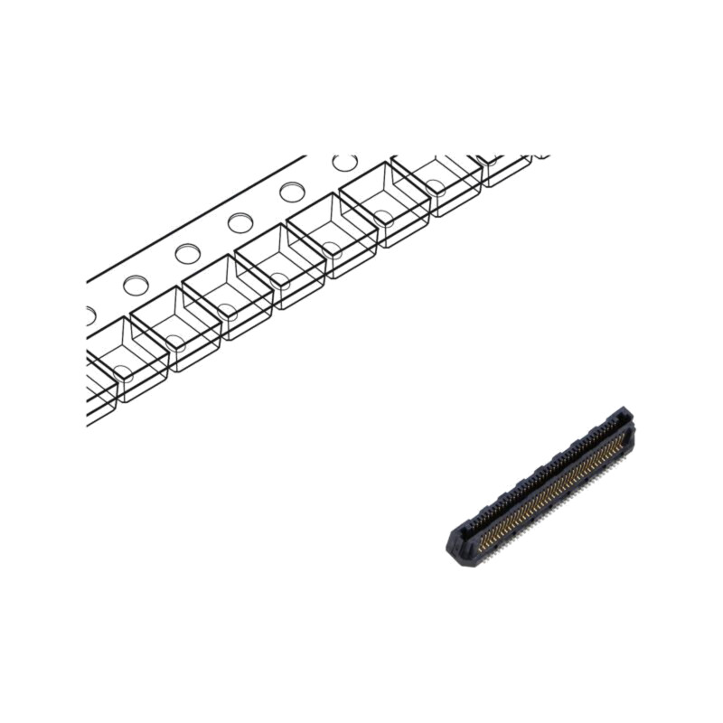 Conector: PCB-PCB; hermafrodit; PIN: 80; 0,5mm; LSS; aurit; SMT; 1,7A