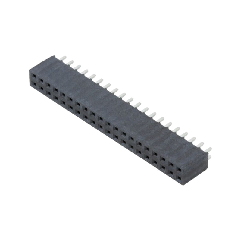 Conector: şiruri pini; mamă; PIN: 40; 2,54mm; aurit; THT; soclu Conector: şiruri pini; mamă; PIN: 40; 2,54mm; aurit; THT; soclu