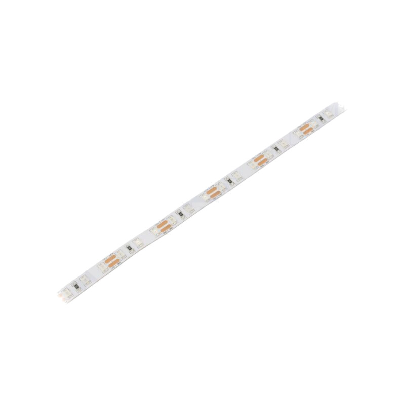 Bandă LED; roşie; 2835; LED/m: 96; 8mm; PCB albe; IP20; 15W/m; 12VDC