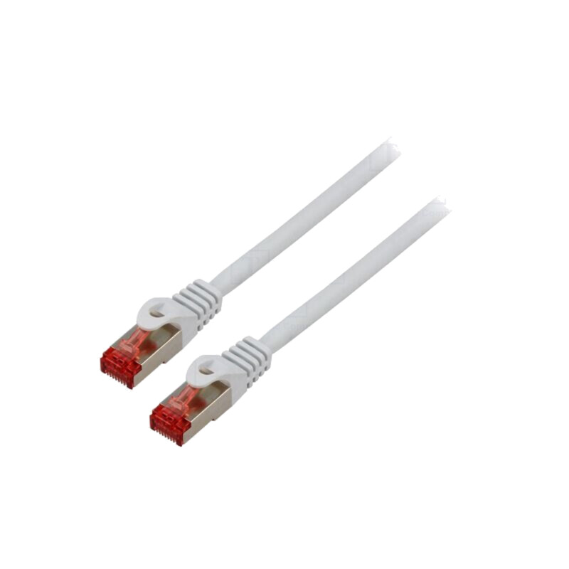 Patch cord; S/FTP; 6; litat; Cu; LSZH; gri; 10m; 26AWG; Fire: 8