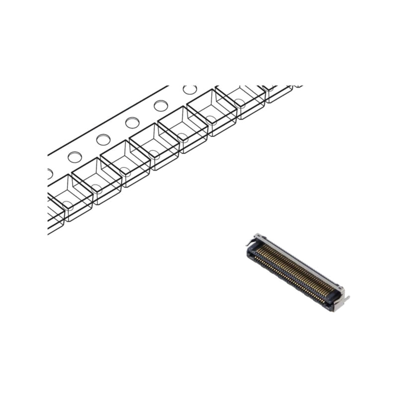 Conector: PCB-PCB; hermafrodit; PIN: 80; 0,5mm; LSHM; gold flash