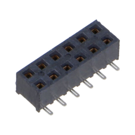 Conector: şiruri pini; mamă; PIN: 12; 2mm; aurit; SMT; soclu