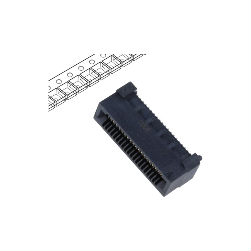 Conector: PCB-PCB; mamă; PIN: 40; 0,8mm; HSEC8; aurit; SMT; soclu