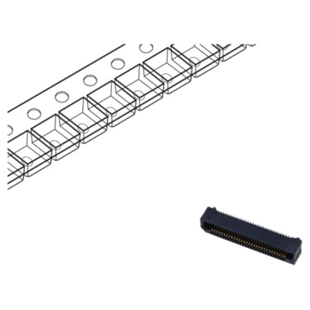 Conector: PCB-PCB; mamă; PIN: 60; 0,8mm; ERF8; aurit; SMT; soclu; 1,4A