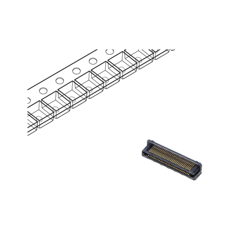 Conector: PCB-PCB; hermafrodit; PIN: 60; 0,5mm; LSHM; gold flash