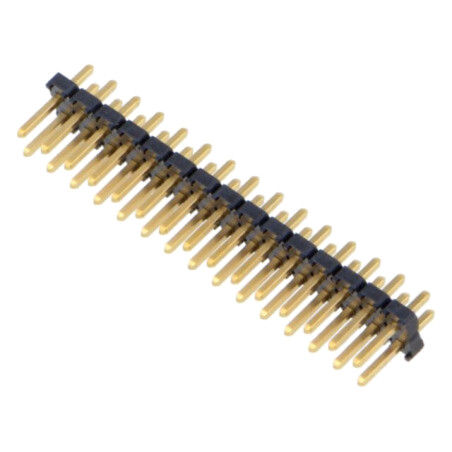 Conector: şiruri pini; tată; PIN: 15; 2,54mm; aurit; THT; şir pini