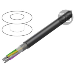 Cablu; LiYCY UL; 6x16AWG; PVC; negru; 300V; CPR: fără clasificare