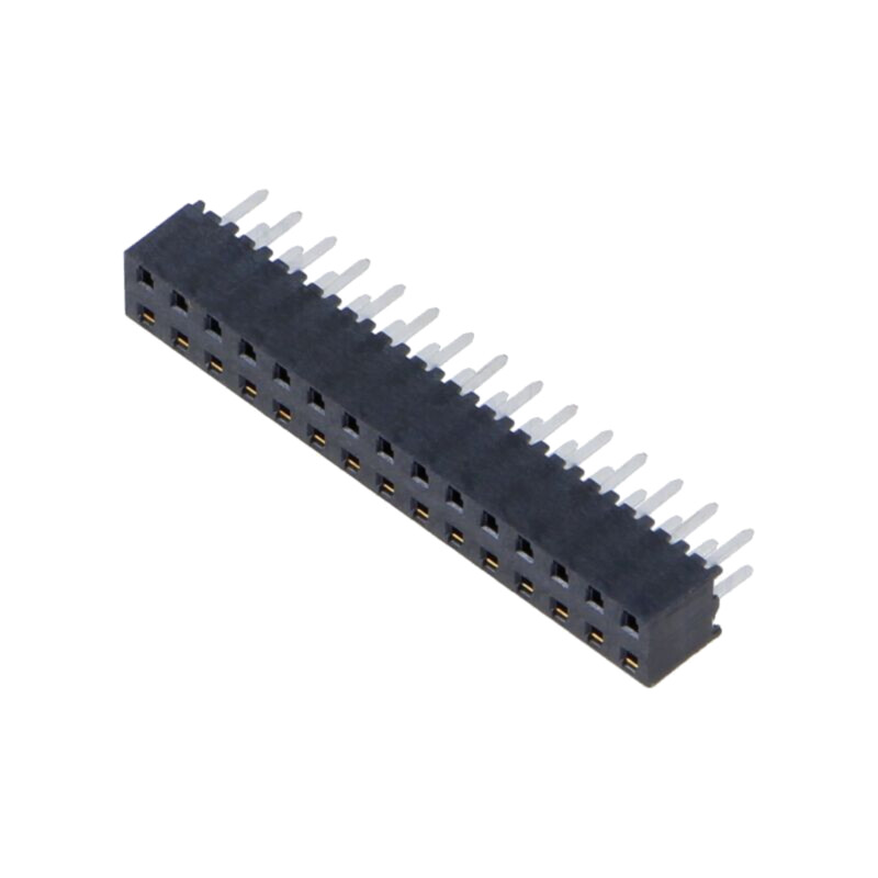Conector: şiruri pini; mamă; PIN: 30; 2mm; aurit; THT; soclu; drept