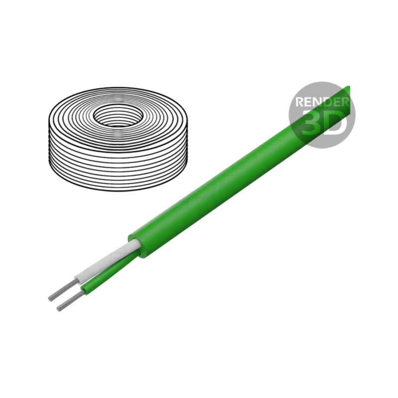 Cablu de compensaţie K; Izolaţie: PVC; Fire: 2; Formă: ovală Cablu de compensaţie K; Izolaţie: PVC; Fire: 2; Formă: ovală