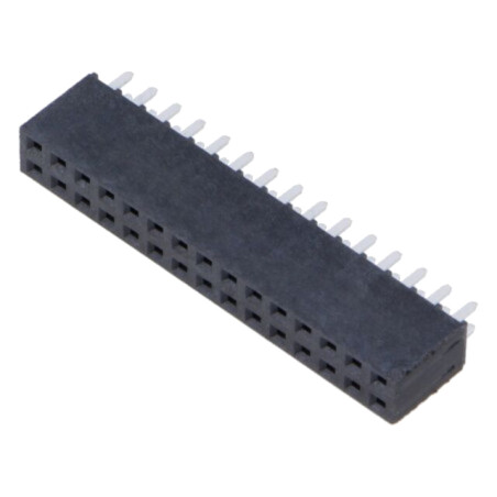Conector: şiruri pini; mamă; PIN: 30; 2,54mm; aurit selectiv; THT
