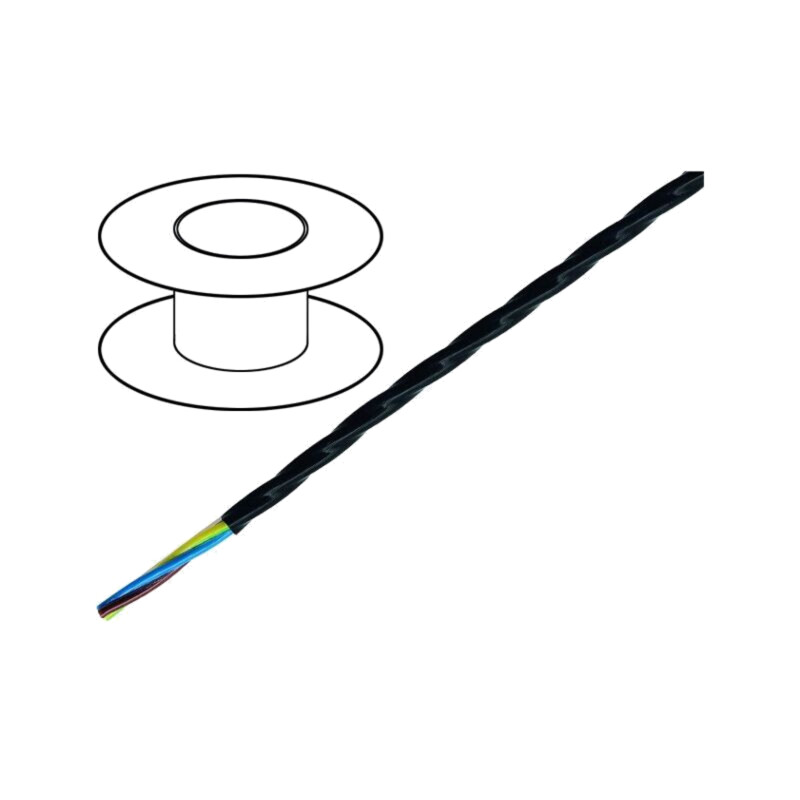 Cablu; ÖLFLEX® HEAT 205 MC; 3G1mm2; litat; Cu; FEP; negru; Clasa: 5