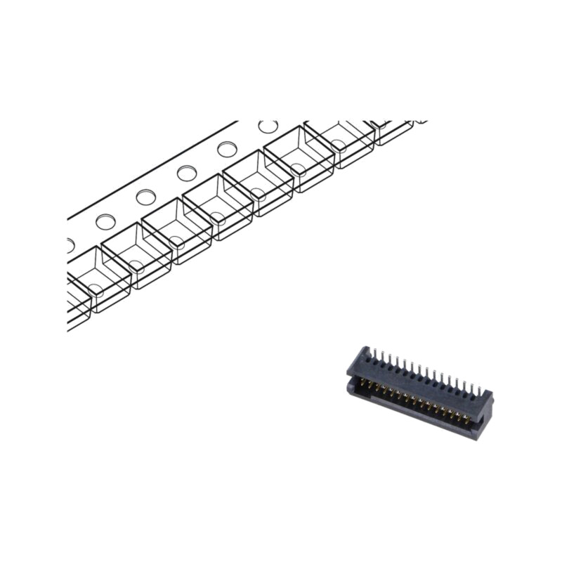 Conector: PCB-PCB; tată; PIN: 30; 1,27mm; TFM; argintat selectiv