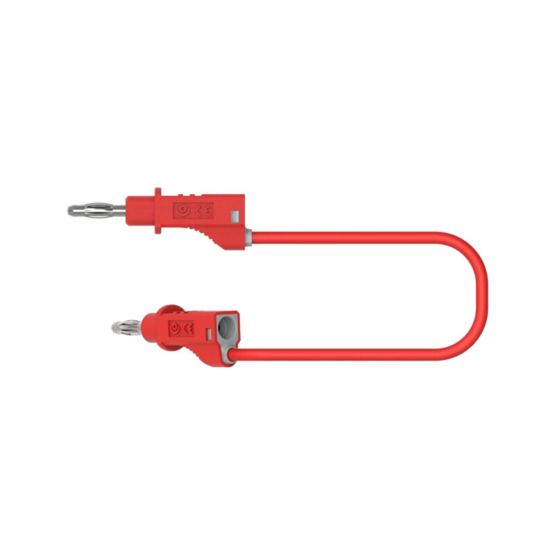 Cablu de măsurare; 60VDC; 30VAC; 12A; cu soclu axial, 4mm; roşie
