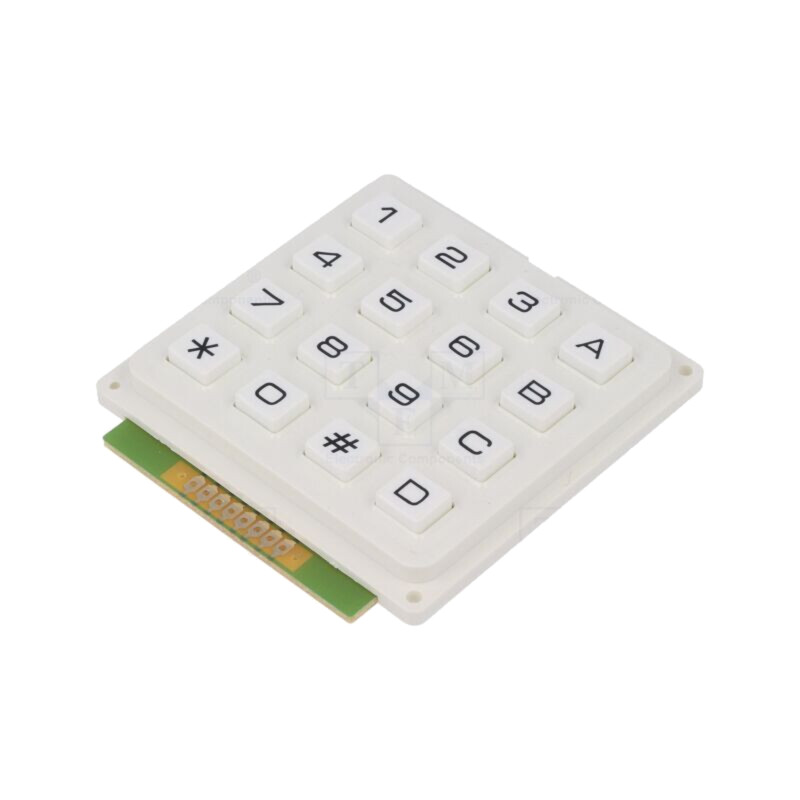 Tastatură: plastic; Nr.butoane: 16; fără; plastic; 200mΩ; 1N; 20mA