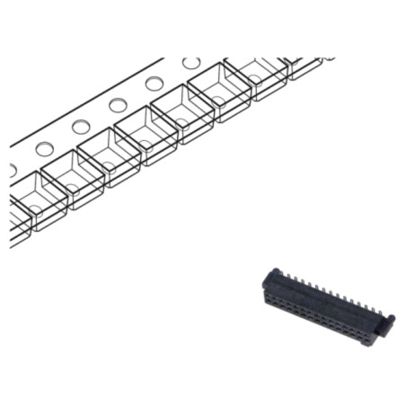 Conector: PCB-PCB; mamă; PIN: 30; 1,27mm; SFM; argintat selectiv