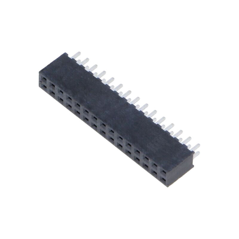 Conector: şiruri pini; mamă; PIN: 30; 2mm; aurit; THT; soclu; drept