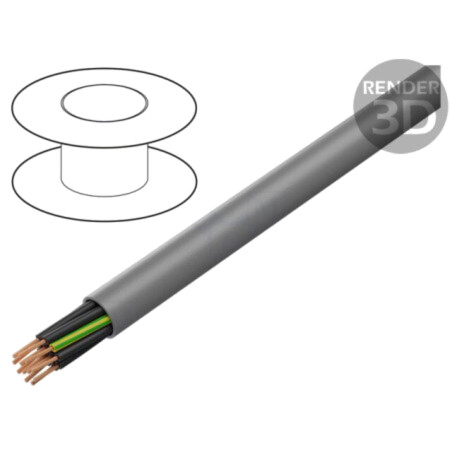 Cablu; H05VV5-F,NYSLYÖ-JZ; 12G1,5mm2; neecranat; 300V,500V; Cu