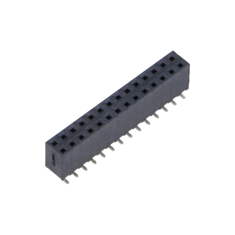 Conector: şiruri pini; mamă; PIN: 28; 2mm; aurit; THT; soclu; drept